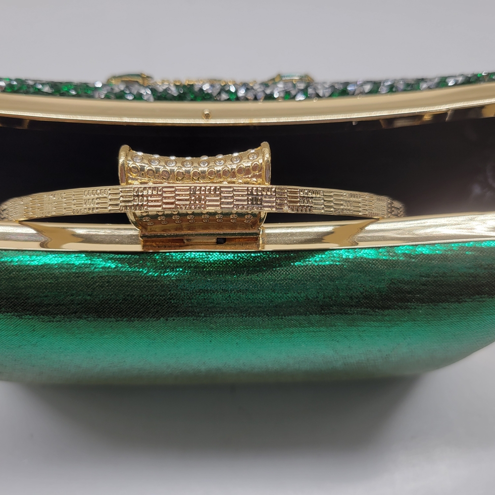 Source Unknown Green and Gold Clutch with Intricate Design - Picture 11 of 16
